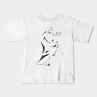 Bagpiper Sketch Kids T-Shirt